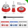 SWAWIS 9-Piece Nylon Brush Set, 75 mm Disc Brush, Cup