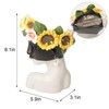 Bechivie 8In Face Vase for Flowers, Unique Female Head Vase
