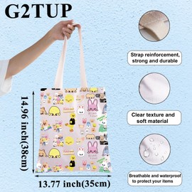 G2TUP Korean Pop Music Canvas Tote Bag Korean Group Fans Gift Group Member Shopping Grocery Bag Music Album Merchandise (I love Chee TG)