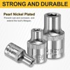 HARFINGTON 4pcs E-Torx Socket 1/4" Drive E4 External Torx Deep