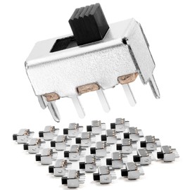 Chanzon SPDT Mini Micro Slide Switch 1p2t 2 Position 25pcs 3mm Toggle Vertical Slide Switch Panel Mount Small High Knob Vertical for PCB Arduino Breadboard Electronic Board Dip Miniature SlideSwitch