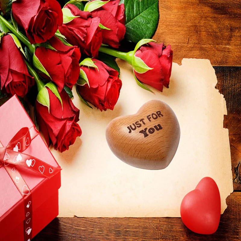 Wooden Heart Ornaments, Just For You, Tiny Hug Token, Special