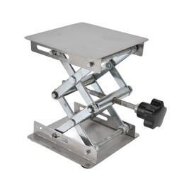 Lab Stand Lifter - Laboratory Lift Stand, Stainless Steel Laboratory Lift Stand, Adjustable Height Lifting Platform, Portable Scissor Jack for School Science Experiments