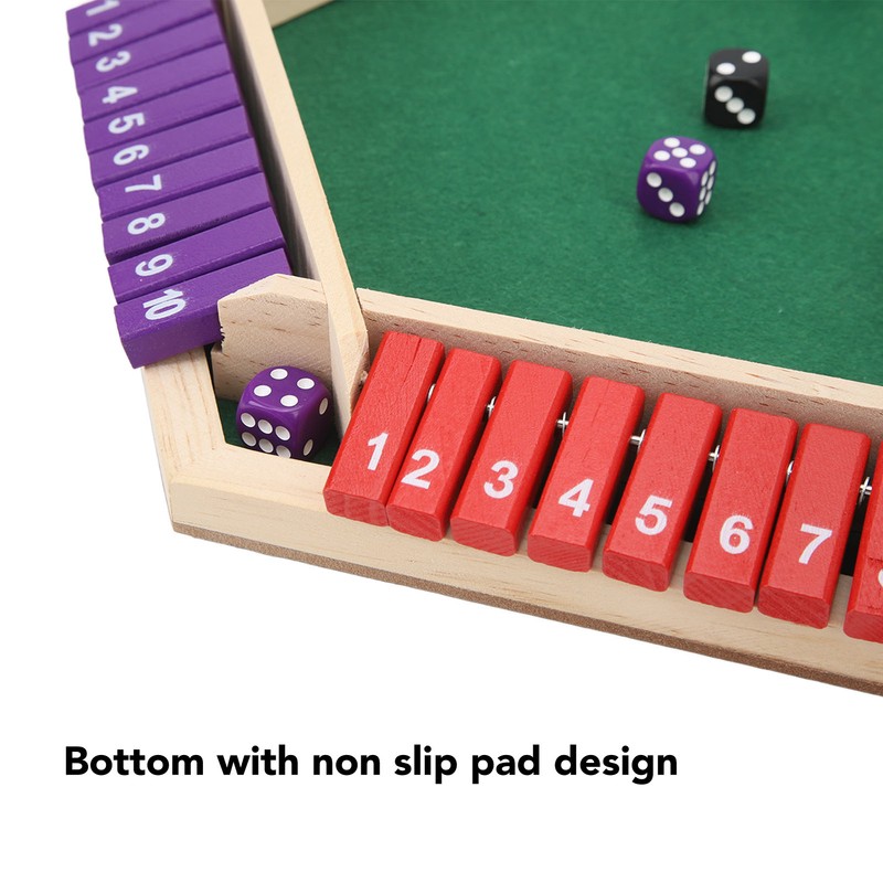 Shut The Box Dice Game 6 Player 6 Color Sided