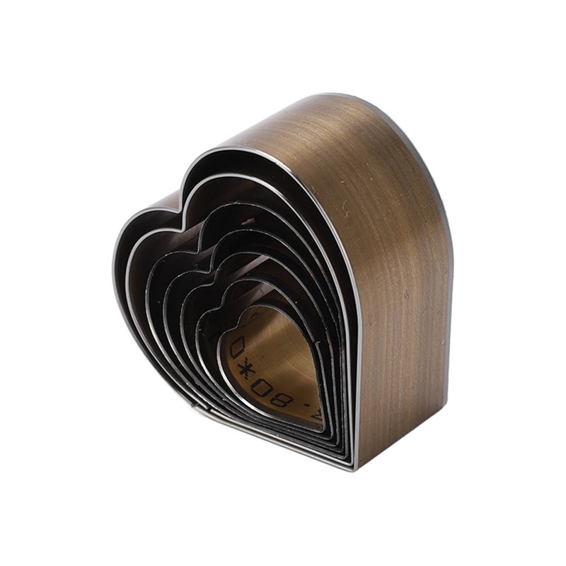 7Pcs Leather Cutting Die High Carbon Steel Heart Shape Simple