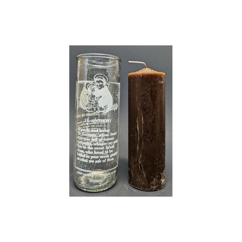 St. Anthony (San Antonio de Padua) *Pullout!* Brown Pillar Candle