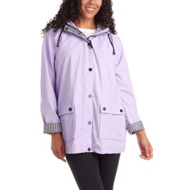 URBAN REPUBLIC Rain Jacket Women - Lightweight Waterproof Windbreaker for Women (S-3XL), Size 3X, Lilac Purple