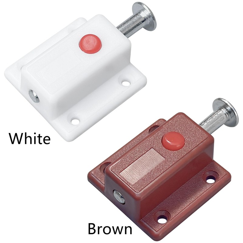 8 PCS Plastic Spring Loaded Automatic Door Latches with Push