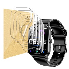 LYSANDRA Compatible for ganopterygon L70 Smart Watch 1.85", [6 Pack] Full Coverage TPU Clear Film Compatible for QONBINK, Jacoosa L70 1.85" Smart Watch