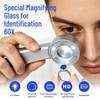 Handheld 60X Magnifier Loupe with UV & LED Lights, 30mm