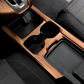 YOFAMO for CRV 2017-2020 ABS Peach Wood Grain Center Consoles Cup Holder Panel Cover Trim Sticker Interior Decoration Mouldings Accessories for Honda CR-V CRV 2017 2018 2019 2020