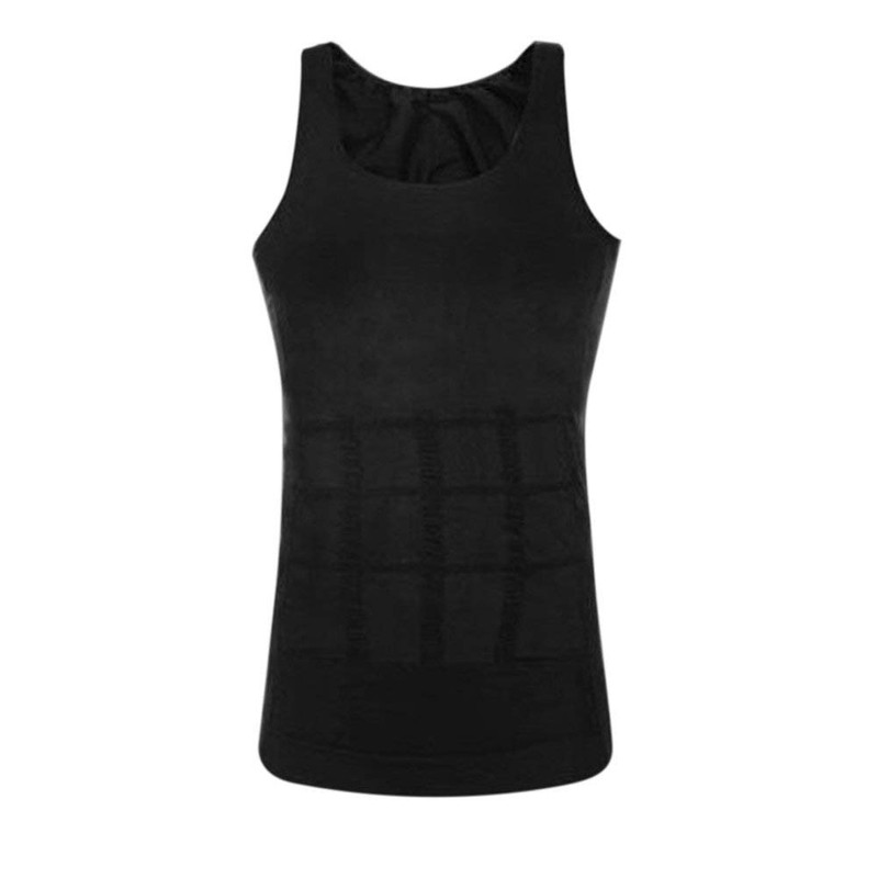 WannGe Mens Snellisce Corpo Fissante Giubbotto Camicia, Compressione Muscolare Tank