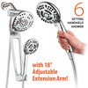 AQUABAR High-Pressure 3-way Shower Spa Combo with Adjustable 18" Extension