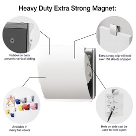 Plus Extra Strong Magnetic Clip Large White - 3 Pack