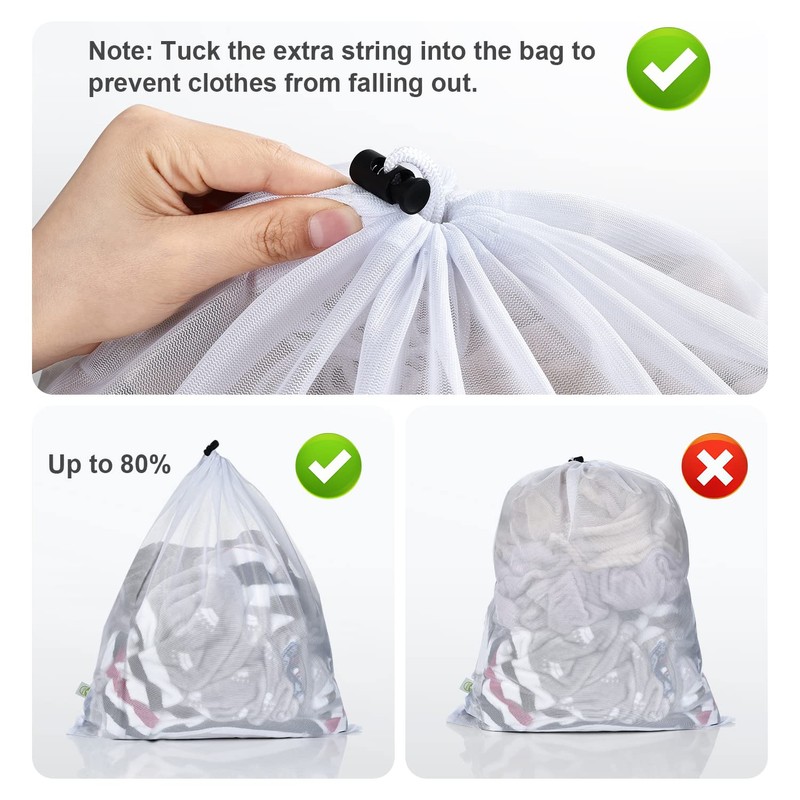 OTraki XXL Laundry Bags, 50 x 60 cm, Laundry Net,