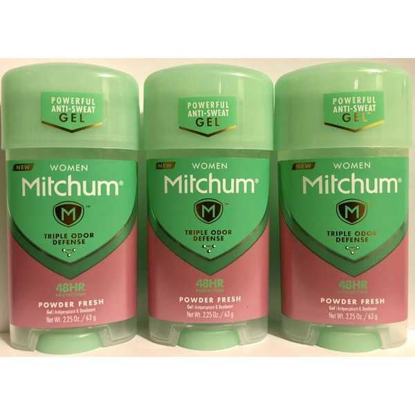 Mitchum For Women Power Gel Anti-Perspirant Deodorant Powder Fresh 2.25 oz (Pack of 3)