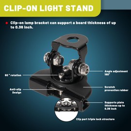 ANGU-OFFROAD LED Light Bar Mounting Bracket, 2PCS Universal Adjustable Pillar Hood LED Work Light Mount Bracket Clamp Holder for Off-Road Jeep, Truck, SUV - Install Without Drilling