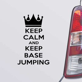 Custom Brother - Keep Calm and KEEPBASE Jumping Black Color Car Laptop Wall Bumper Decal Sticker, DesW84