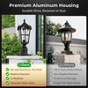 VIANIS Outdoor Post Lights 2 Pack, Black Dusk to Dawn