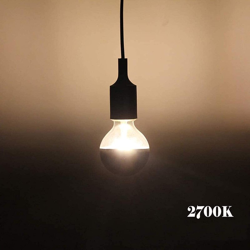 G45 G14 Globe Half Chrome Light Bulb 2W Dimmable G45