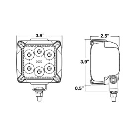 Hamsar 81293/B - XWL-812 6 LED Work Light Medium Flood Tyco
