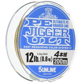 SUNLINE PE Line Saltimate Jigger ULT Set of 4, 984.4 ft (300 m), No. 0.8, 12 lb