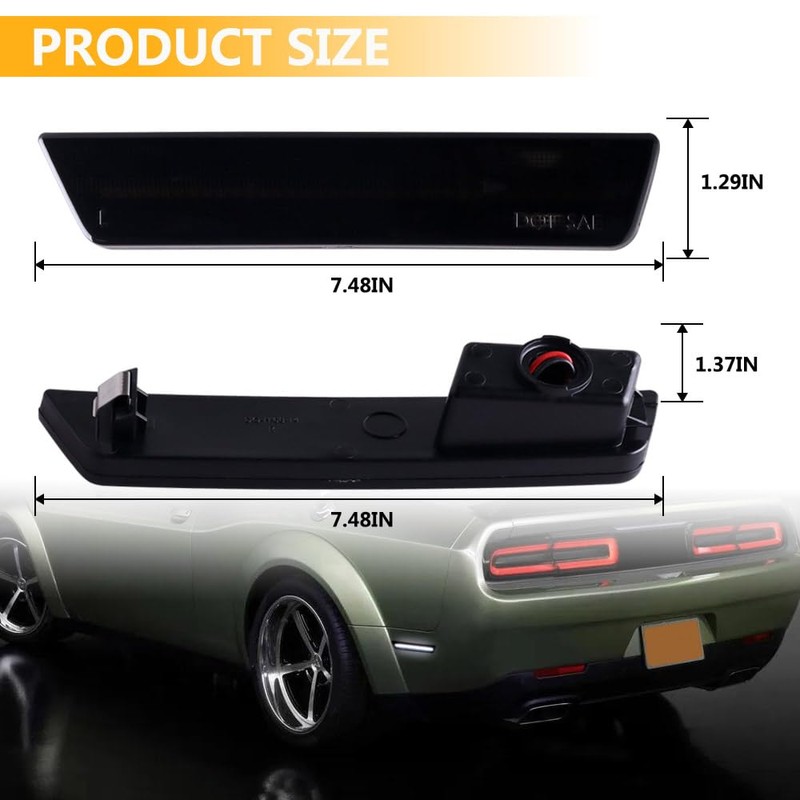 Nrgedzam LED Side Marker Lights LED Rear Bumper Marker Lamps