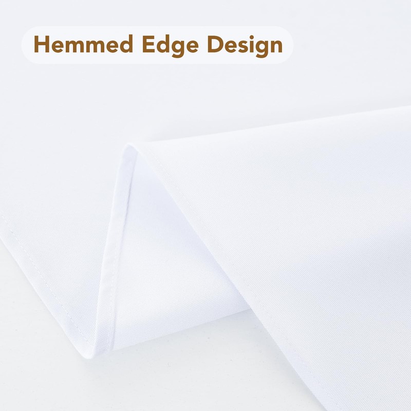 NEWISHER White Oval Tablecloth 70x90 inch, Heavy Duty Polyester Fabric