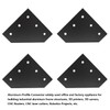4 PCS Joint Plate, TTZEZE Surface Anodic Oxidation Black L