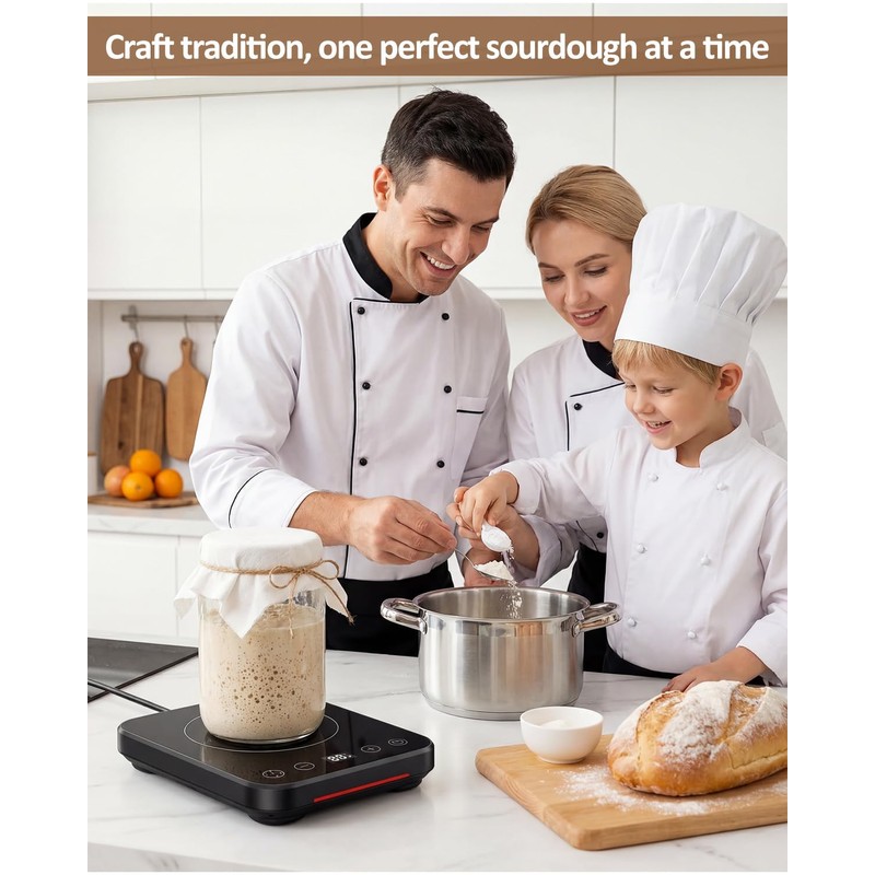 Sourdough Starter Warmer, Precise 1°F Control, 12H Timer, for Home
