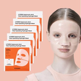 코스알엑스 5 PDRN 히알루론산 바이탈 하이드레이팅 하이드로겔 마스크 5매입 5 PDRN Hyaluronic Acid Vital Hydrating Hydrogel Mask 5 Sheets