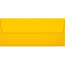 LUXPaper #10 Business Envelopes | Peel & Press | 4 1/8" x 9 1/2" | Sunflower Yellow | 80lb. Text | 500 Qty