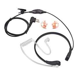 HYS Two-Way Radio Throat Mic Headset with Ptt/Vox, Tactical Law Enforcement Earpiece with One Pair Medium Earmolds for Motorola Walkie Talkie RDM2070D CP200 CP200D CLS1110 CLS1413 CLS1450 Radio