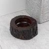 Round Wooden Tabletop Ashtray for Smoking Desks Organizer 4ea