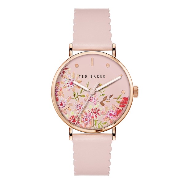 Ted Baker Phylipa Retro Pink Leather Strap Watch (Model: BKPPHS2389I)