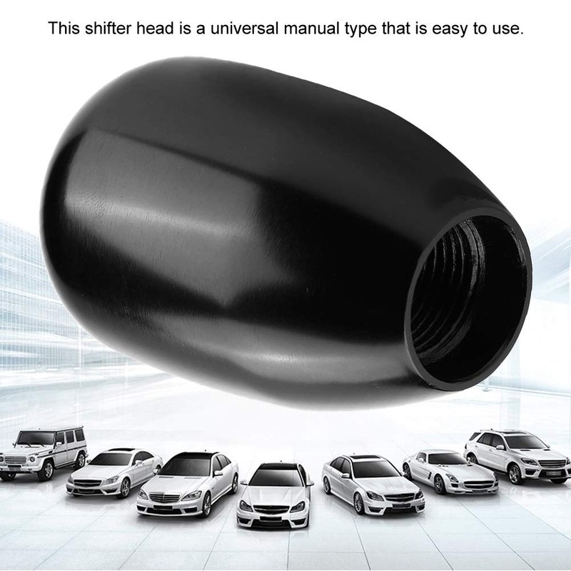 EVGATSAUTO Universal Car 6-Speed Gear Knob with Gear Lever Black