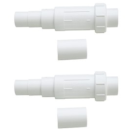 LESSO 1 inch PVC Pipe Repair Kit, 1" PVC Fittings Repair Coupling for Broken or Cracked In-Ground Pipe, SCH40 White (2 Sets)