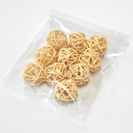 Loveril 10 Pcs Mini Munche Balls 3cm Size Natural Color Uncolored Pet Toys for Parakeet, Parrot, Hamster, Rabbit, Cat etc (1 Piece)