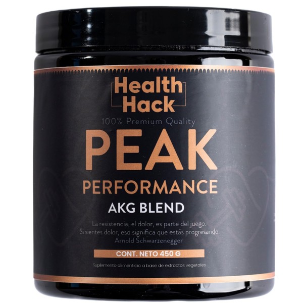 Health Hack Peak Performance | Fórmula Avanzada para Energía y Resistencia | Con BCAA 2:1:1, AAKG, Beta Alanina, L-Citrulina, L-Carnitina, Ginseng y Glicinato de Magnesio | Potencia tu Entrenamiento
