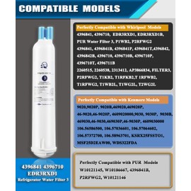 4396841 FILTER 3 Water Filter Compatible with 4396841, EDR3RXD1, 4396841, 4396710, Filter 3, 46-9083,46-9030, 9030, 9083 Refrigerator Water Filter(3 Packs)