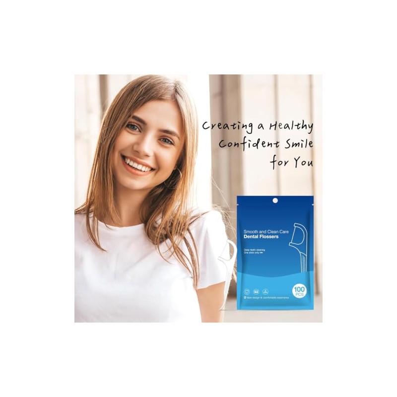 Hilo Dental Mango Palillos Limpieza Dientes Sabor Flossers Bucal Aliento