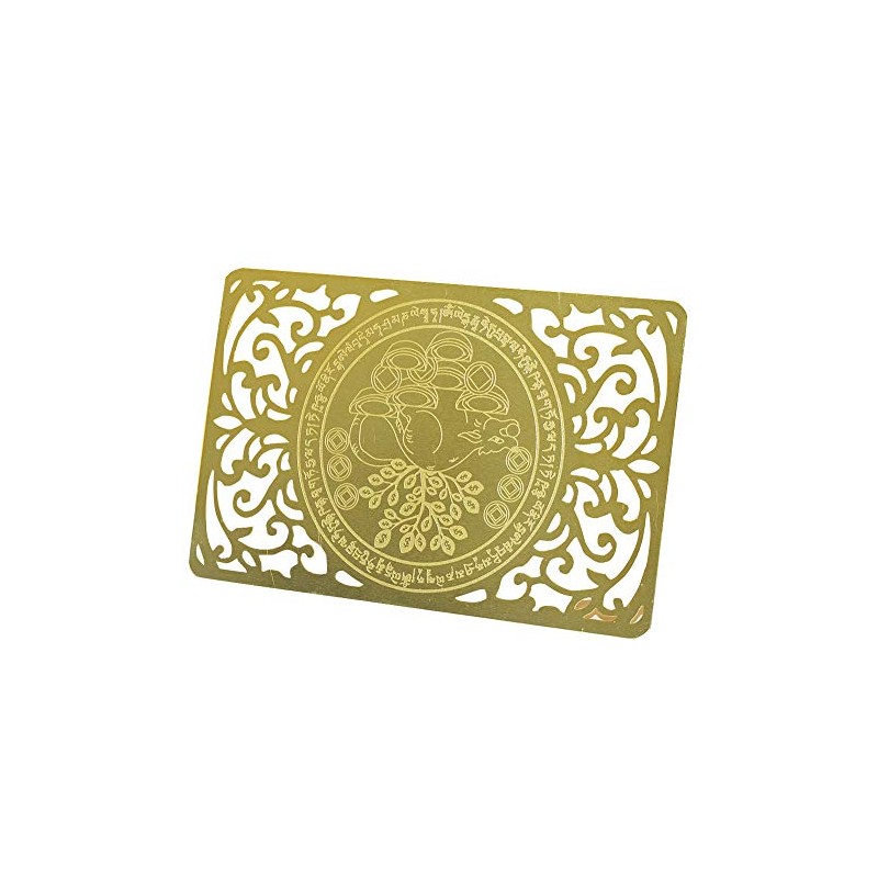 Feng Shui Wealth-Bringing Mongoose Gold Talisman Card W4124