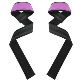 Orchid - Correas de elevación de color liso, color morado puro, antideslizantes de 26 pulgadas, resistentes correas de entrenamiento para levantamiento de pesas, culturismo, levantamiento de potencia