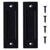 Wright Products Sliding Flush Barn Door Handle Set, Matte Black,