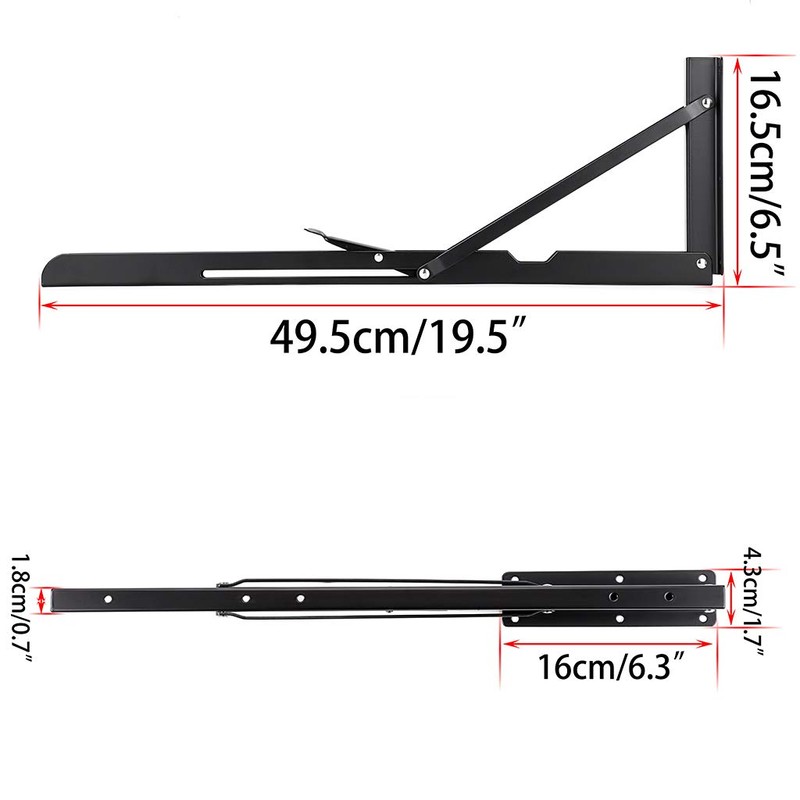 Sumnacon 2 Pcs 20 Inch Sturdy Folding Shelf Brackets -