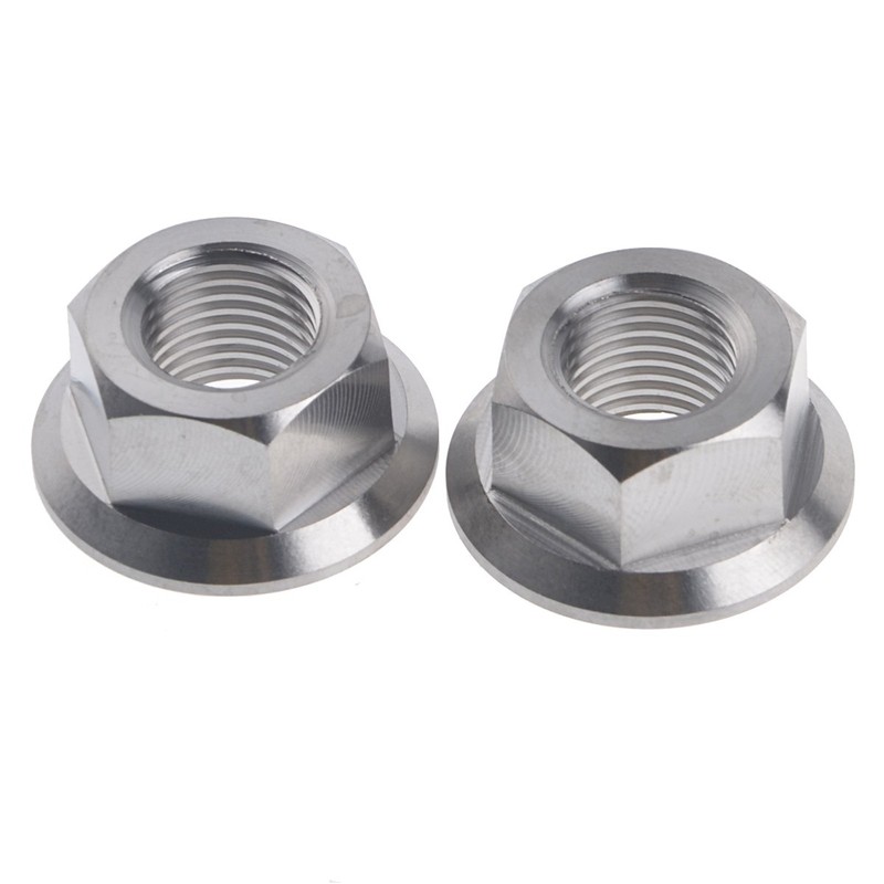 M14x1.5mm TC4 Titanium Ti Flange Nut DIN 6923 for Bolt