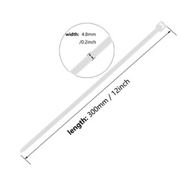 Armpow 12 Inch Zip Ties Black 1000 PCS, 60 Lbs- Heavy Duty Tensile Strength, Nylon PA66 UV Resistant Cable Ties for Indoor and Outdoor Use - Ideal for object bundling and fastening