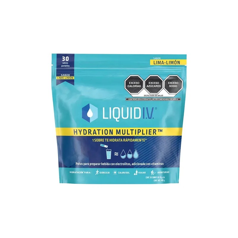 Liquid IV Multiplicador de Hidratación Electrolitos Hydration Multiplier Electrolyte Powder,