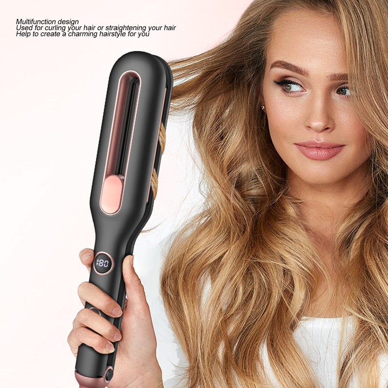2 in 1 Hair Straightener Curling Iron Prevent Scalding Hair
