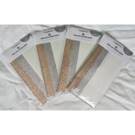Create It 4 Packs "Iron On Glitter Sheets" by Create It, Gold Silver White 8"x9" Holiday